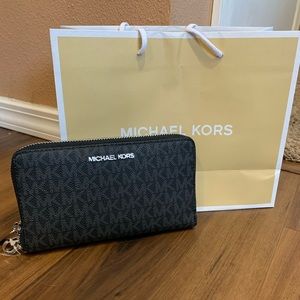 Michael Kors wristlet with phone pouch